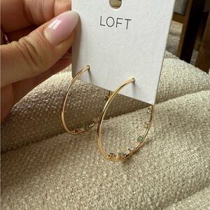 LOFT Large Gold Hoop Earrings
